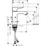 Смеситель для раковины Hansgrohe Metris 100, без сливного набора, 31203000