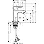 Смеситель для раковины Hansgrohe Metris, без сливного набора, 31186000