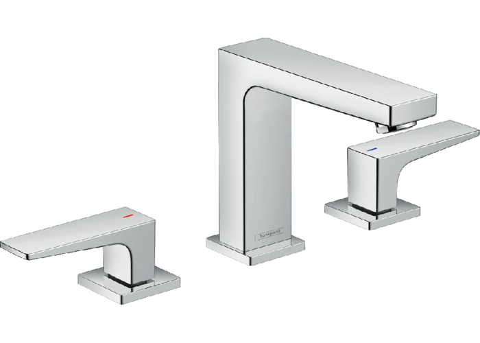 Смеситель для раковины Hansgrohe Metropol 110, 3 отверстия, Push-Open, 32514000