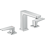 Смеситель для раковины Hansgrohe Metropol 110, 3 отверстия, Push-Open, 32514000