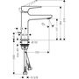 Смеситель для раковины Hansgrohe Metropol 110, с гарнитуром, 74506000