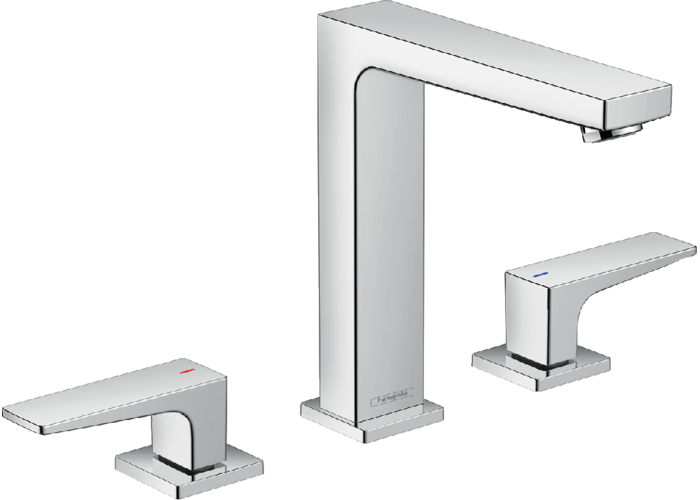 Смеситель для раковины Hansgrohe Metropol 160, 3 отверстия, Push-Open, 32515000