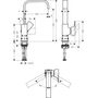 Смеситель для раковины Hansgrohe Metropol 230, Push-Open, 32511700
