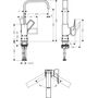 Смеситель для раковины Hansgrohe Metropol 230, Push-Open, 74511000