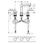 Смеситель для раковины Hansgrohe Metropol, 3 отверстия, 74514000