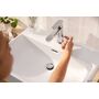 Смеситель для раковины Hansgrohe Rebris S 110, со сливным гарнитуром, хром, 72517000