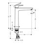 Смеситель для раковины Hansgrohe Talis 110, LowFlow, черный хром, 71717340