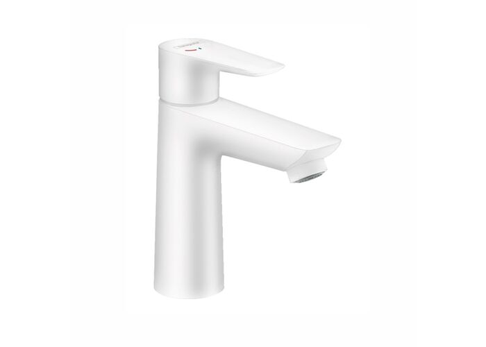 Смеситель для раковины Hansgrohe Talis E 110 CoolStart, без гарнитуры, белый матовый, 71714700