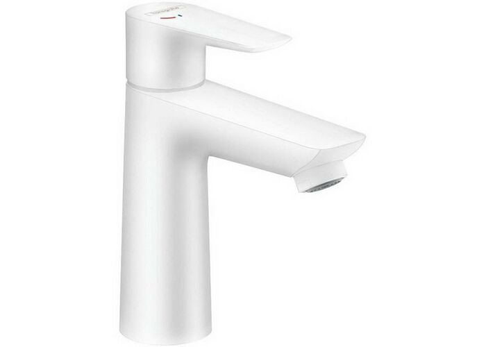 Смеситель для раковины Hansgrohe Talis E 110 CoolStart, с гарнитуром, белый матовый, 71713700