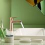 Смеситель для раковины Hansgrohe Talis E 110 CoolStart, с гарнитуром, бронза, 71713140