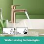 Смеситель для раковины Hansgrohe Talis E 110 CoolStart, с гарнитуром, бронза, 71713140