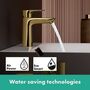 Смеситель для раковины Hansgrohe Talis E 110 CoolStart, с гарнитуром, золото полированное, 71713990