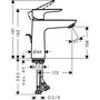 Смеситель для раковины Hansgrohe Talis E 110, CoolStart, сливная гарнитура, 71713670