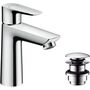 Смеситель для раковины Hansgrohe Talis E 110, с клапаном Push-Open, 71711000