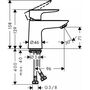 Смеситель для раковины Hansgrohe Talis E 80, с клапаном Push-Open, 71701000