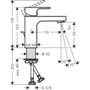 Смеситель для раковины Hansgrohe Vernis Shape 100, с гарнитуром, матовый черный, 71561670