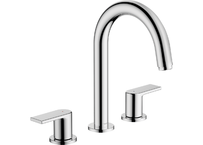 Смеситель для раковины Hansgrohe Vernis Shape 150, 3 отв, сливная гарнитура, хром, 71563000