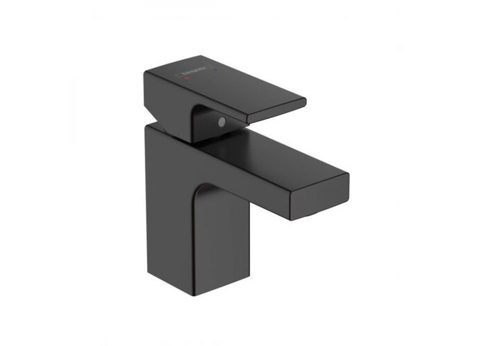 Смеситель для раковины Hansgrohe Vernis Shape 70, с гарнитуром, матовый черный, 71560670