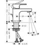 Смеситель для раковины Hansgrohe Vernis Shape 70, сливная гарнитура, хром, 71566000