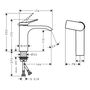 Смеситель для раковины Hansgrohe Vivenis 110, CoolStart, без гарнитуры, нержавеющая сталь, 75024700