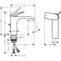 Смеситель для раковины Hansgrohe Vivenis 110, CoolStart, с гарнитуром, белый матовый, 75023700