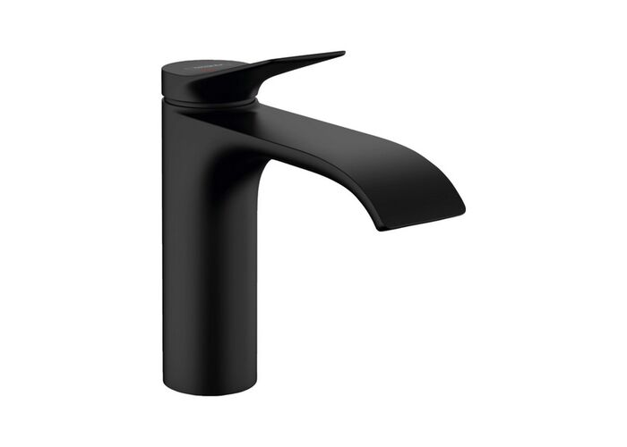 Смеситель для раковины Hansgrohe Vivenis 110, CoolStart, с гарнитуром, черный матовый, 75023670