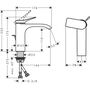 Смеситель для раковины Hansgrohe Vivenis 110, CoolStart, с гарнитуром, хром, 75023000