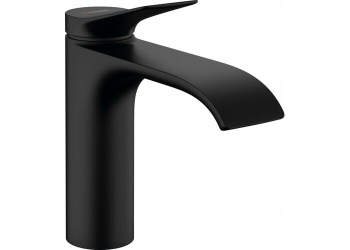 Смеситель для раковины Hansgrohe Vivenis 110, без донного клапана, черный матовый, 75022670