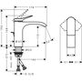 Смеситель для раковины Hansgrohe Vivenis 110, с донным клапаном, хром, 75020000