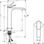 Смеситель для раковины Hansgrohe Vivenis 250, без донного клапана, черный матовый, 75042670