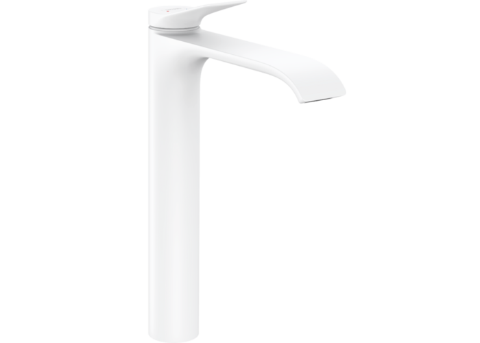 Смеситель для раковины Hansgrohe Vivenis 250, с донным клапаном, матовый белый, 75040700