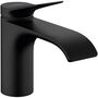 Смеситель для раковины Hansgrohe Vivenis 80, без донного клапана, черный матовый, 75012670