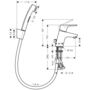 Смеситель для умывальника Hansgrohe Focus 70, гигиенический душ, 31926000