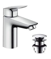 Смеситель для умывальника Hansgrohe Logis 100, Click Clack, 71107000