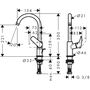 Смеситель для умывальника Hansgrohe Logis, 71130000