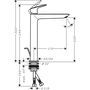 Смеситель для умывальника Hansgrohe Logis Fine 240, с донным клапаном, 71257000