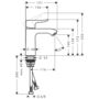 Смеситель для умывальника Hansgrohe Metris 110, 31084000