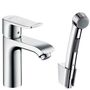 Смеситель для умывальника Hansgrohe Metris 110, гигиенический душ, 31285000