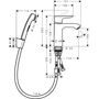 Смеситель для умывальника Hansgrohe Metris 110, гигиенический душ, 31285000