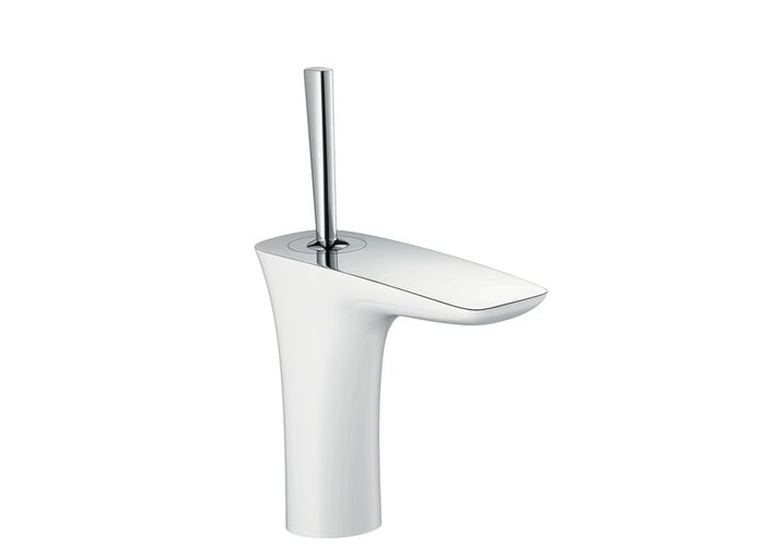 Смеситель для умывальника Hansgrohe PuraVida 110, белый/хром, 15074400