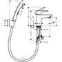 Смеситель для умывальника Hansgrohe Talis E 80, гигиенический душ, 71729000
