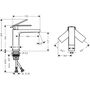 Смеситель для умывальника Hansgrohe Tecturis E 110, без донного клапана, хром, 73011000