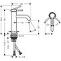 Смеситель для умывальника Hansgrohe Tecturis S 110, без донного клапана, хром, 73311000