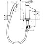 Смеситель для умывальника Hansgrohe Тalis S 110, гигиенический душ, 72290000