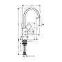Смеситель поворотный Hansgrohe Vivenis 210, без донного клапана, черный матовый, 75032670