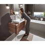 Смеситель поворотный Hansgrohe Vivenis 210, с донным клапаном, матовый белый, 75030700