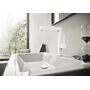 Смеситель с поворотным изливом Hansgrohe Finoris 230, Push-Open, матовый белый, 76060700