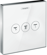 Модуль Hansgrohe ShowerSelect, 3 запорных клапана, стеклянный, 15736400