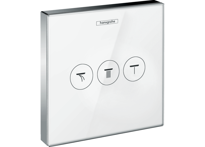 Модуль Hansgrohe ShowerSelect, 3 запорных клапана, стеклянный, 15736400