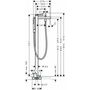 Смеситель для ванны Hansgrohe Finoris, напольный, черный матовый, 76445670